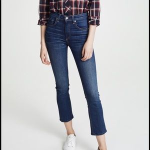Rag and Bone denim high waist crop flare